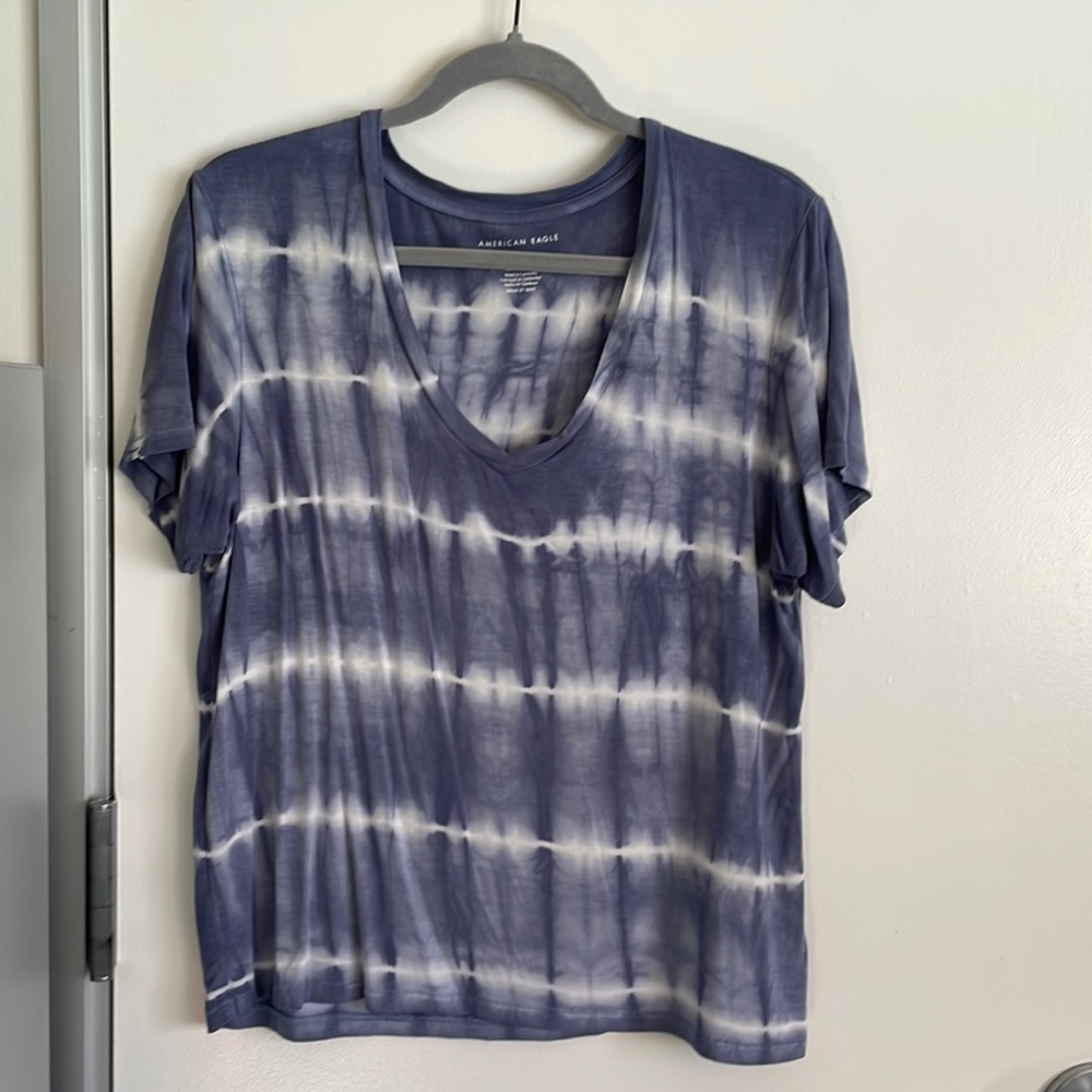 Extra Small blue tyedye blouse